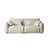 White Genuine Leather Modular Sofa cushion couch