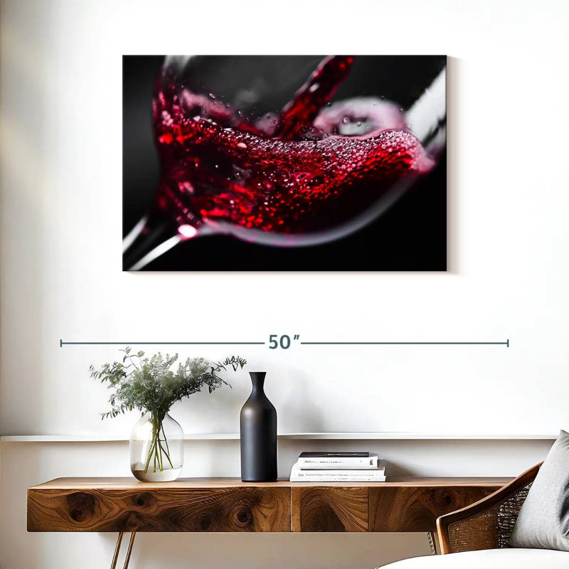 Yarlin Bubbly Red Wine, 24" H x 36" W