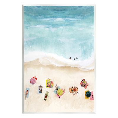 «Au-411-Giclee Summer Beach Day People Natation» par Grace Popp, peinture