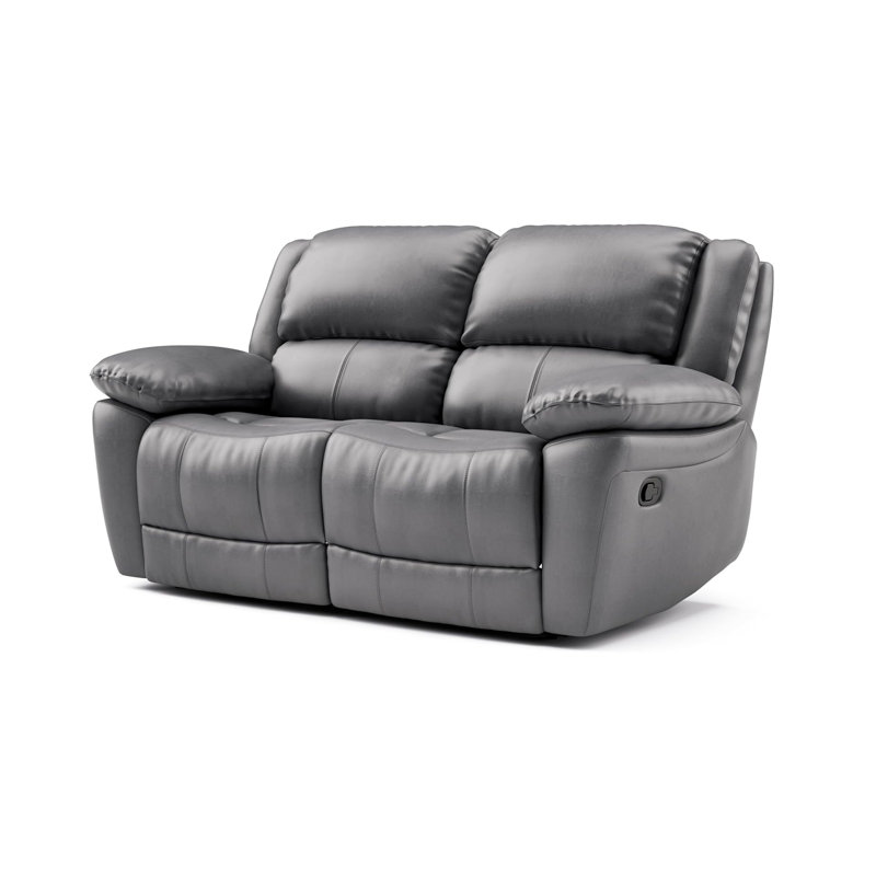 60.4" W Transitional Loveseat, Dark Gray, Dark Gray