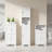 67" Tall White Bathroom Cabinet With 2 Doors & Drawer, Adjustable Shelves, Anti-Tipping