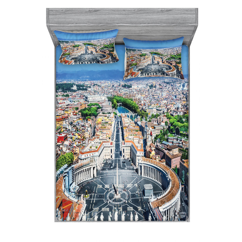 Microfiber Sheet Set, Queen Sheet Set with Fitted Sheet