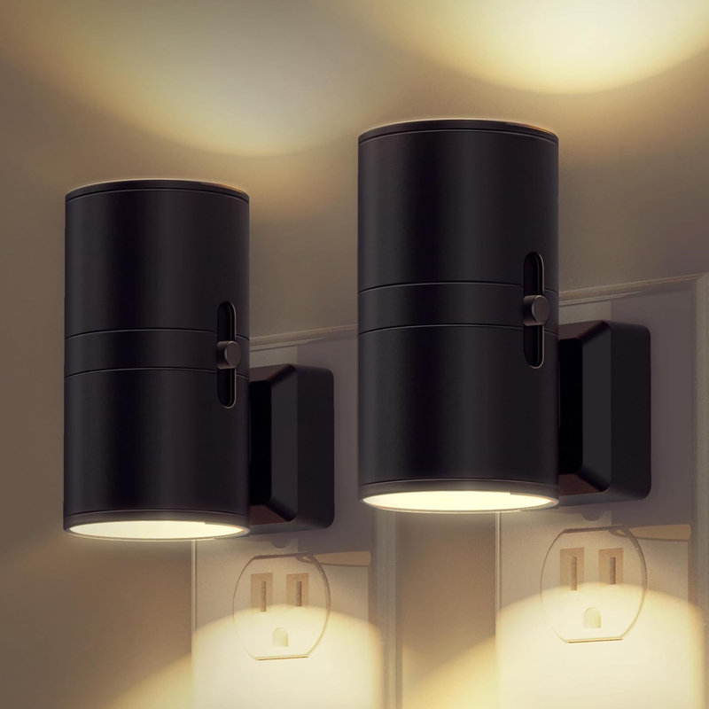 2 Pack Modern LED Night Light  Plug Into Wall