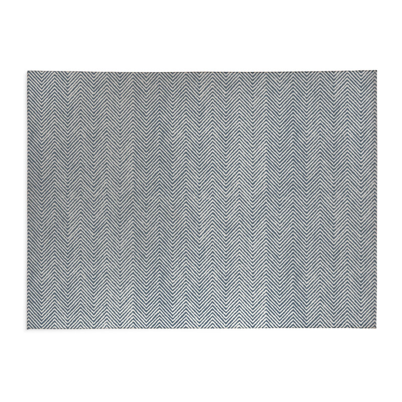 Tapis de bureau léger à chevrons, L 3 pi x L 2 pi, Bleu