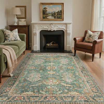 Tapis vert sauge rétro Bungalow Bungalow Rose