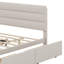 Lit plateforme tapissier avec lit gigogne et tiroirs-105767781