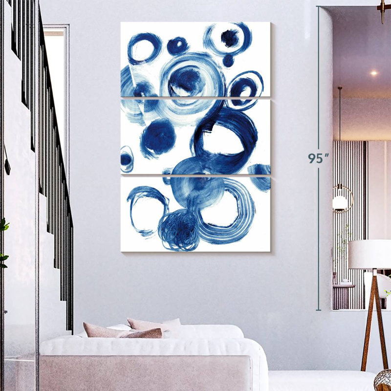 Blue Circle Study IV, H 74 po x l 48 po