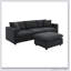Ensemble de canapé modulaire en tissu de polyester avec 2 coussins gratuits et repose-pieds convertible, parfait pour le confort et la polyvalence des espaces de vie modernes.