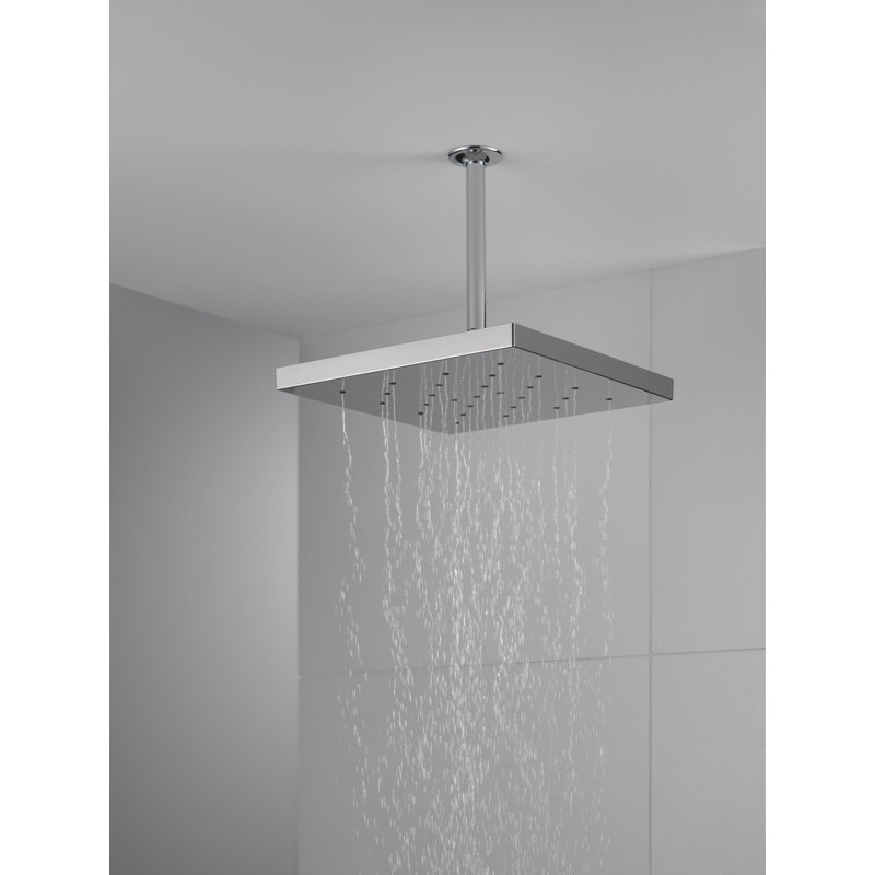 Multi Function Full/Standard Fixed Shower Head with H2Okinetic Technology, Lumicoat Chrome