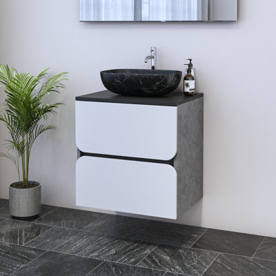 Meuble-lavabo simple 23,6 po avec dessus Kaydin