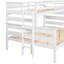 Lit simple superposé au-dessus de grand lit simple, blanc - Lit pour la chambre à coucher sans sommier-989478939