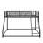 Durable Twin XL Over Queen Metal Drop-Down Bunk Beds