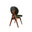 Chaise d'appoint revêtue de lin King Louis-686929030