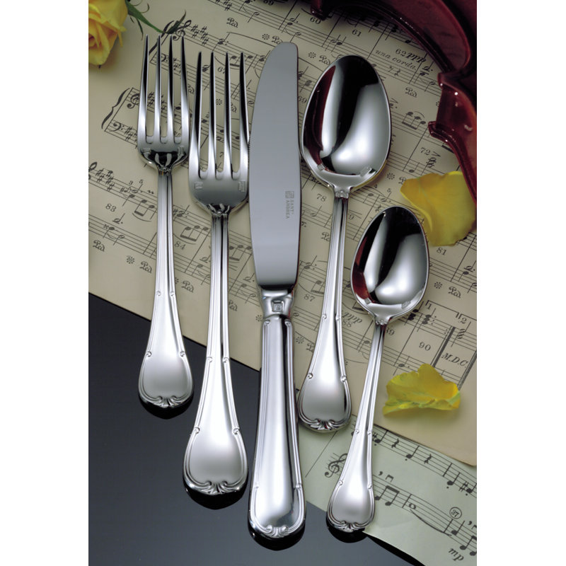 Donizetti Silver Stainless Steel Soup Spoons Set of 12