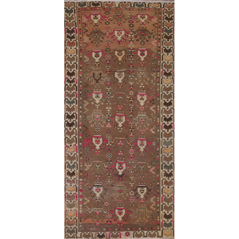 Tapis de couloir brun 4 x 9