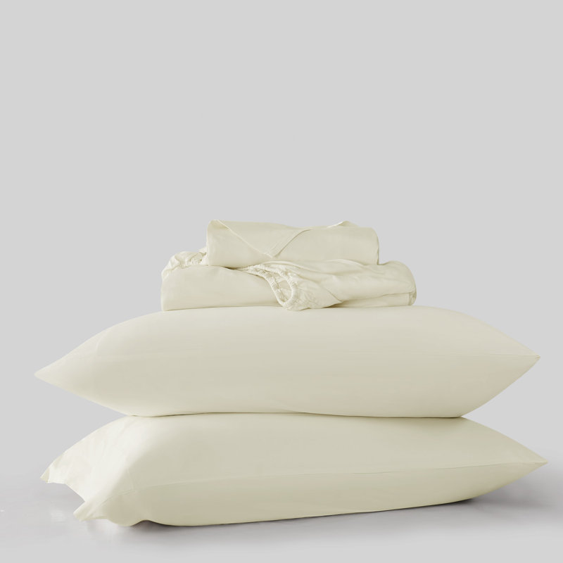 Frye 300 Thread Count Bamboo Sheet Set, Ivory, King Sheet Set