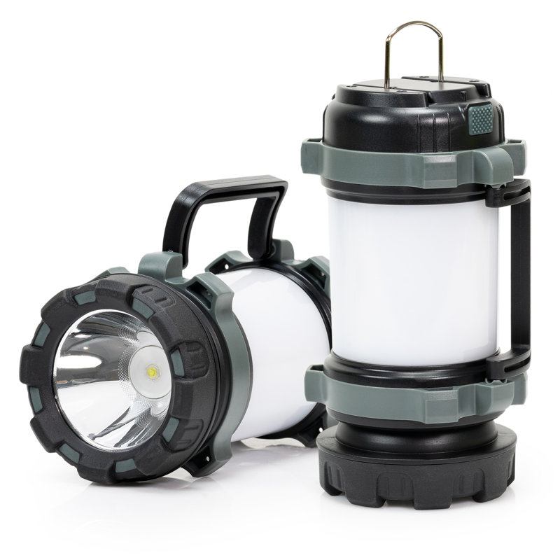 7'' Battery Powered Integrated LED Color Changing Outdoor Lantern, Grey