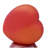 8.4" Tall Table Lamp, Red Heart Design