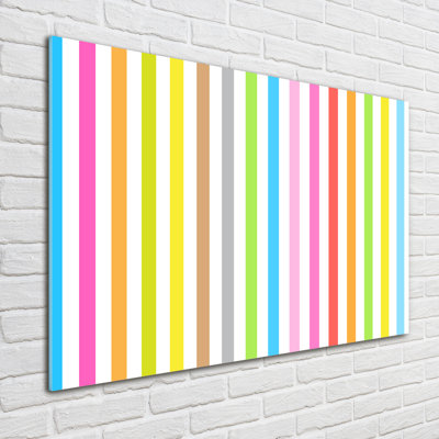 Colored Stripes - Unframed Art Prints on Glass
