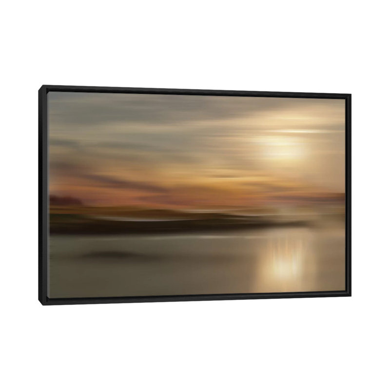 «Mystic Lake», reproduction sur toile, H 40 po x l 60 po x P 1,5 po, Toile avec cadre noir
