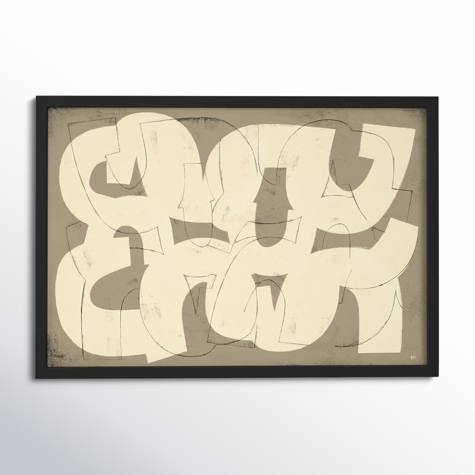 Drawing By StudioM by StudioM, Black Framed Paper, 14" H x 20" W x 1.25" D
