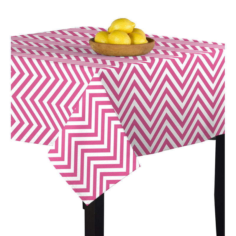 Caius Chevron Tablecloth, Pink