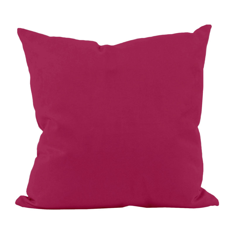 Solid Reversible Throw Pillow, 16" H x 16" W, Lipstick