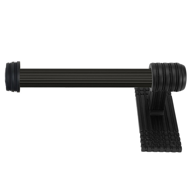 WILTON TISSUE BAR LEFT, REEDED HANDLE; SATIN NICKEL FINISH, Matte Black