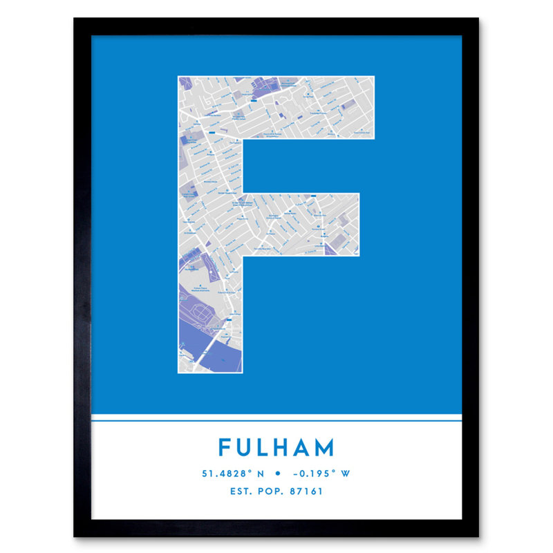 Giza City Map Giza Blue - Single Picture Frame Typography