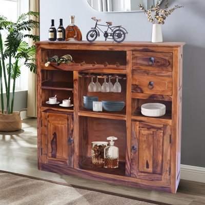 Erickson 120 cm Sheesham Solid Wood Bar Cabinet Bar Cabinet
