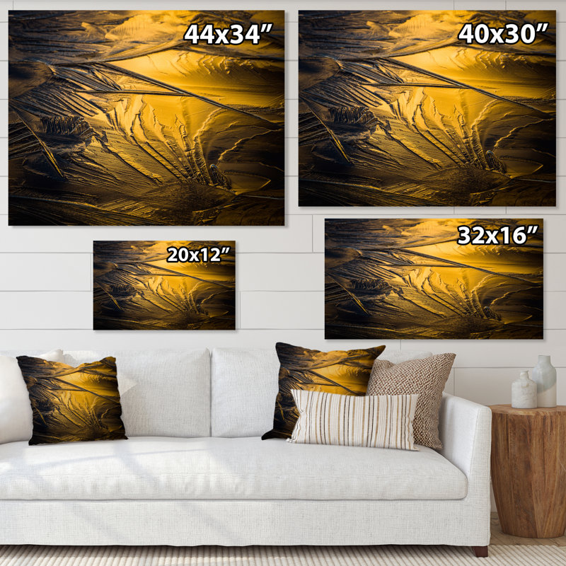 Jaune et gris froid - Photographie sur toile, Toile tendue, H 16 po x l 32 po