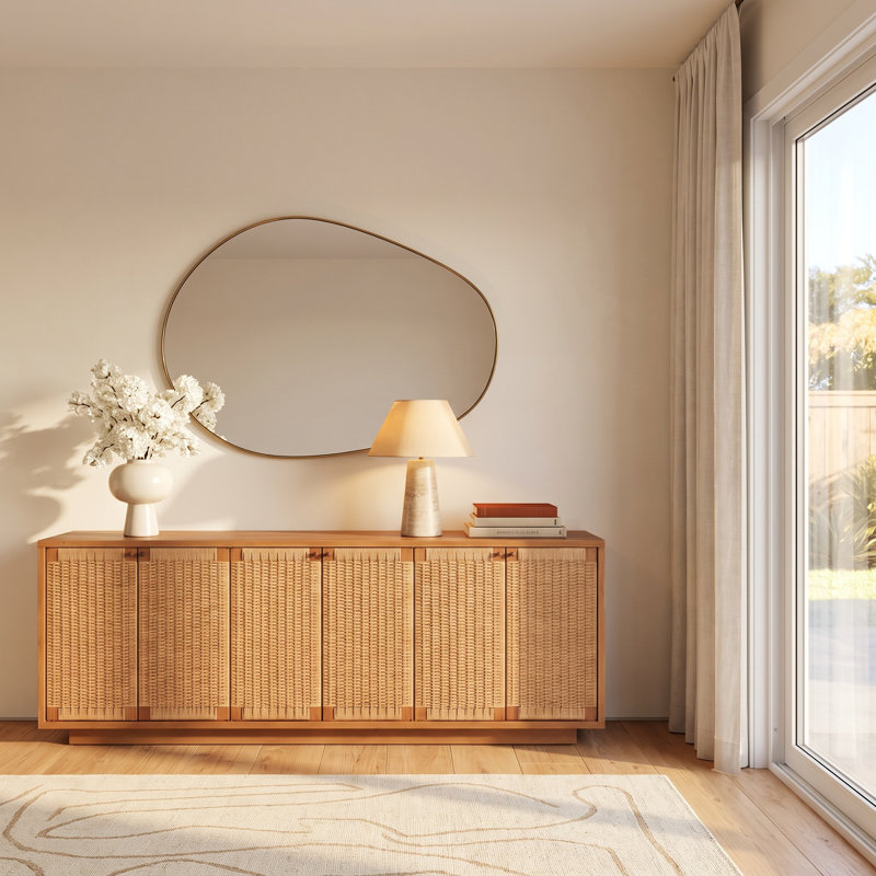 Melvindale 82 " W Sideboard, Light Mahogany Veneer