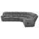 Canapé modulaire inclinable en chenille de 128,25 po de large Cassandre