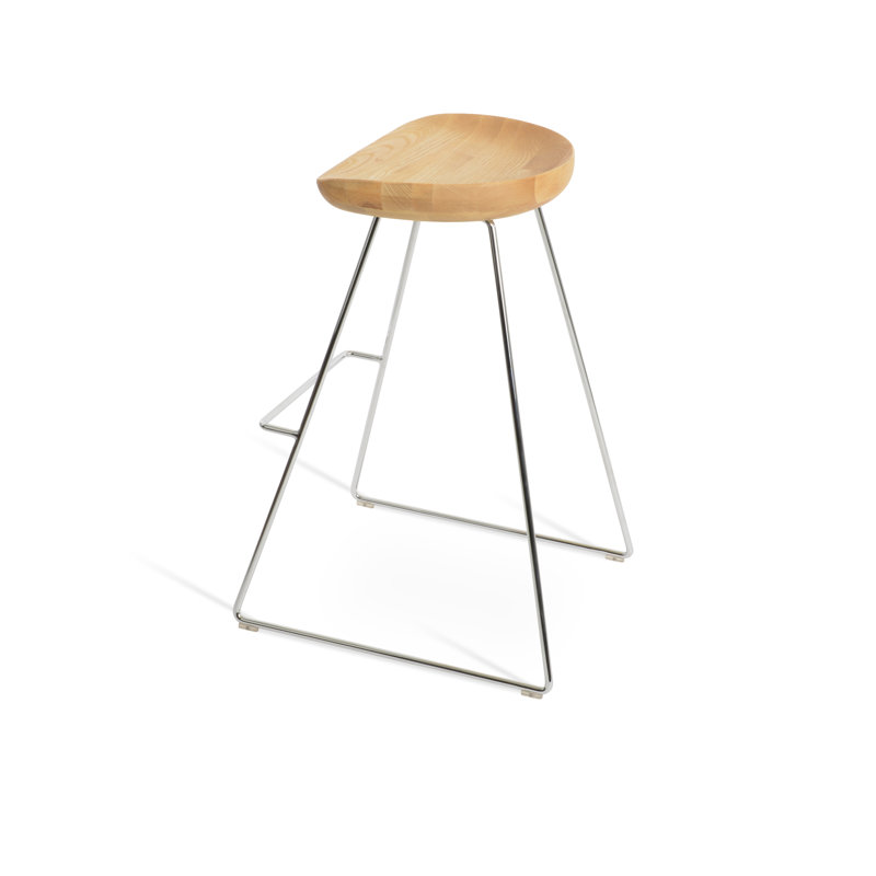 Tabouret de bar Cattelan PR, Chrome / naturel