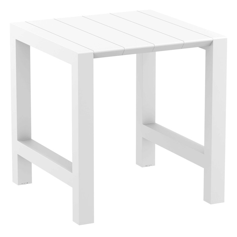 Farrah Rectangular Extendable Outdoor Bar Table , 39'' in. W 39.37'' in. D, White