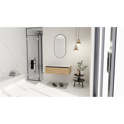 Modern Vanity Bases Cabinet, Light Coffee Plywood With Soft-close Drawer