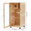 Grande maison de chat en bois pour l'extérieur avec patin à griffes, abri pour chat multifonctionnel sur roulettes pour chats multiples