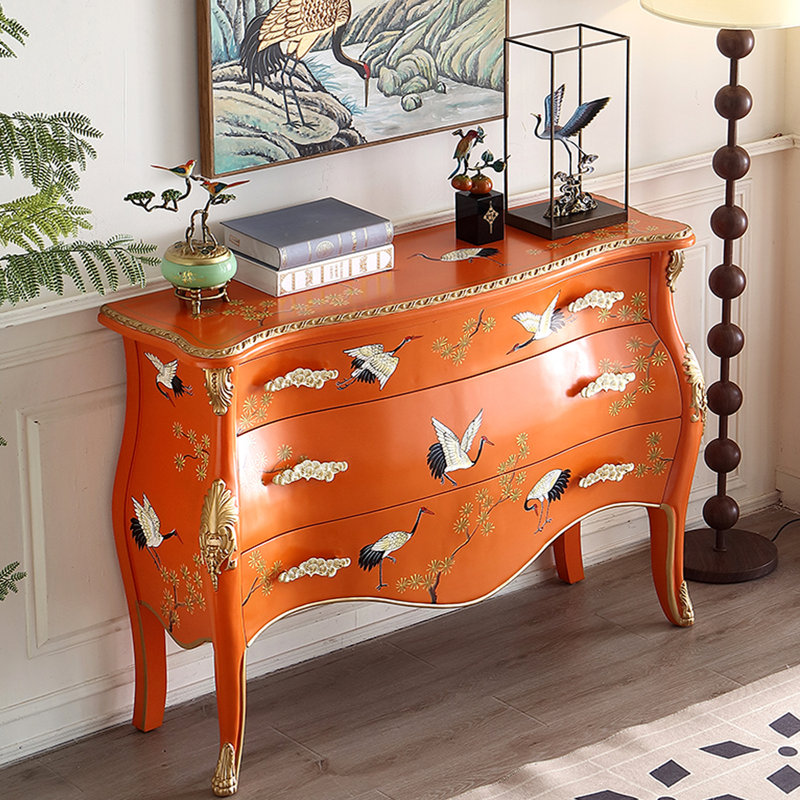 Commode décorative élégante à 3 tiroirs, H 35,43 po x l 47,24 po x P 20,08 po
