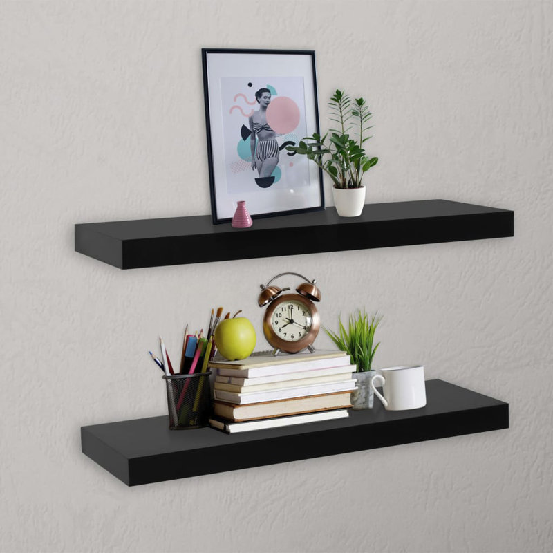 Quintan 2 Piece Floating Shelf, 3.8cm H x 60cm W x 20cm D