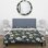 Minimalist Beauty Floral Pattern In Ivory Polyester Box Stitch Floral Duvet Cover Set