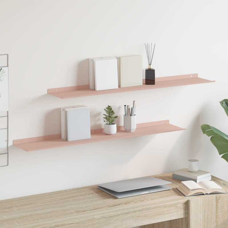 Steel Floating Shelf, Pink