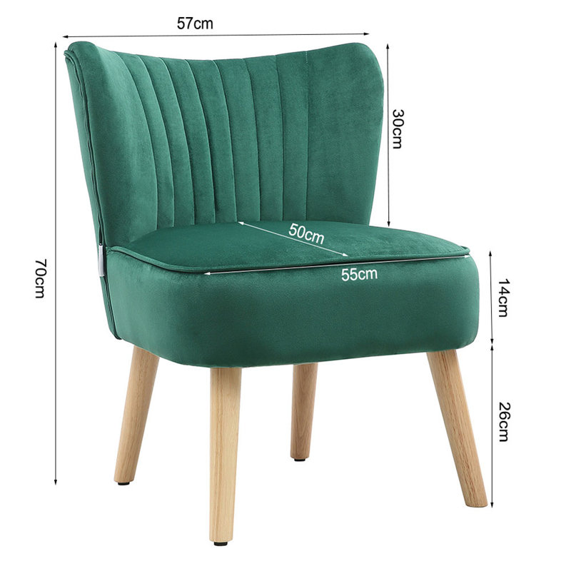 Abrahms Velvet Accent Chair