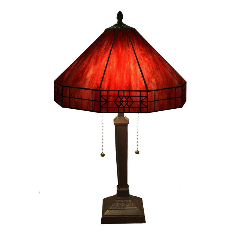 Jace Metal Table Lamp, Red