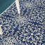 Tapis floral bleu marine / ivoire Chua-942839335