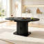Extendable round dining table, extends to oval, for the kitchen, living room, or office-1427682795