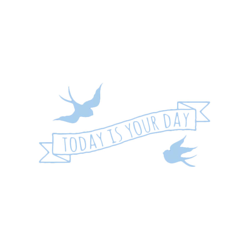 Wall Decal, Blue, Large