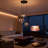 Triple-head Smoke Gray Glass Pendant Light - Adjustable Length / E26 Base / Wall Switch