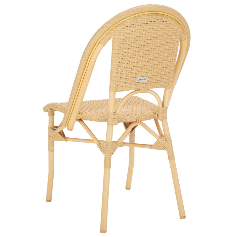Torino Outdoor Dining Side Chair, Natural Wash/Coffee