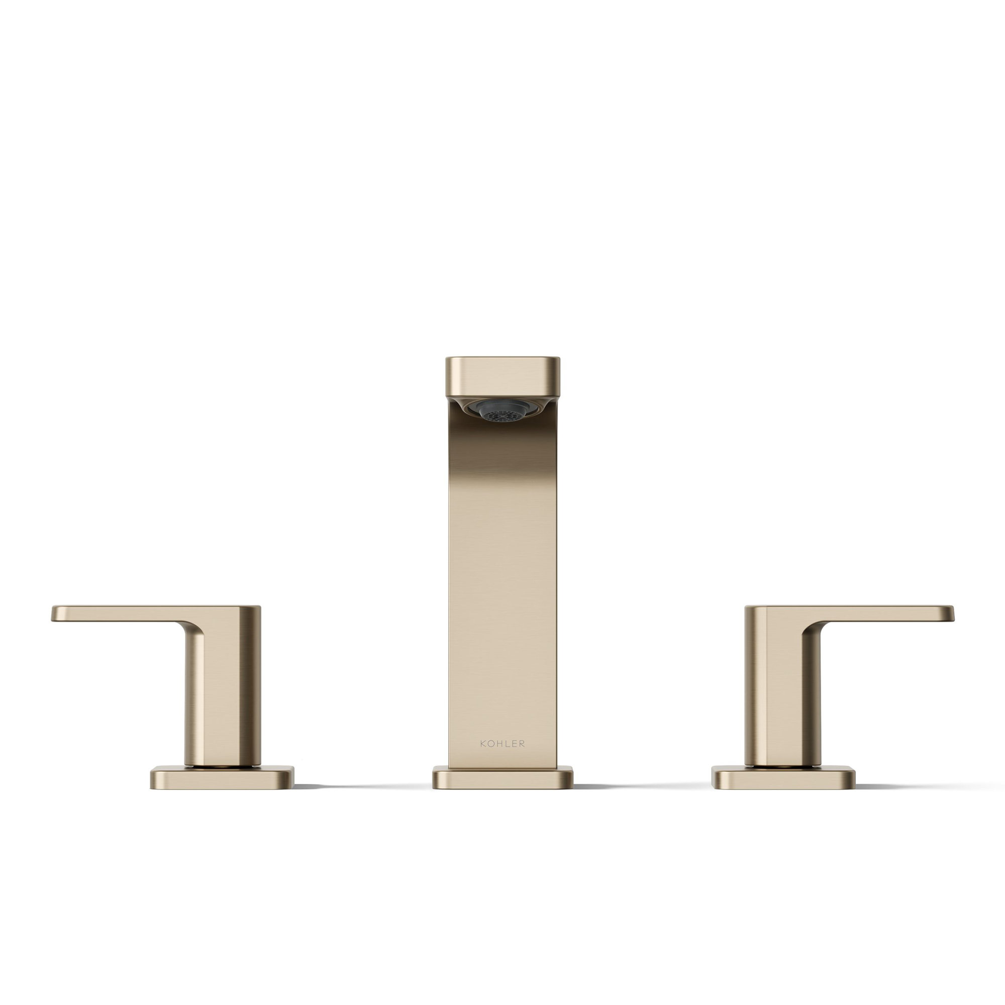 ParallelWidespread Bathroom Faucet, 3-Hole Two Lever Handle Bathroom Sink Faucet, Vibrant Brushed Bronze, 1.2 GPM