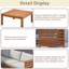 4-Piece Beige Wood Outdoor Sectional Sofa Set With Table